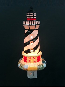 Porcelain Light House Night Light with Gift Box